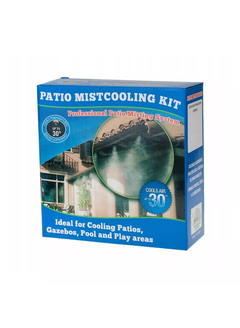 Outdoor misting cooling kit with professional spray system, hose assembly, tap connector, and mounting accessories for balconies, pergolas, gardens, patios, and pool areas (10 meters) - Image 5