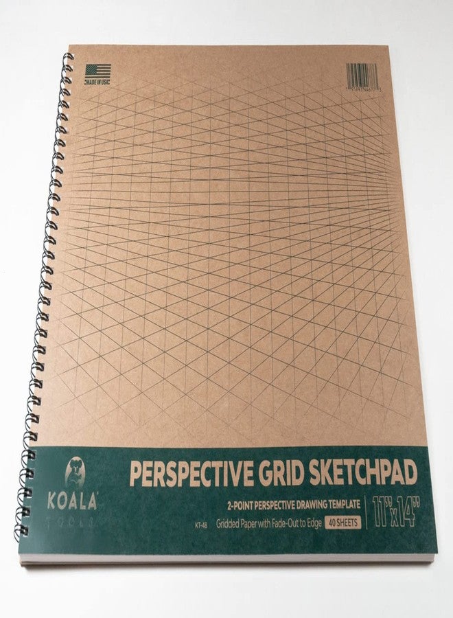 Koala Tools - 40-Sheet Sketch Pad for 2-Point Perspective Drawing, Spiral Bound Gridded Graph Paper for Interior Room Design, Industrial, Architectural and 3D Design, 11 x 14 inches - Image 4