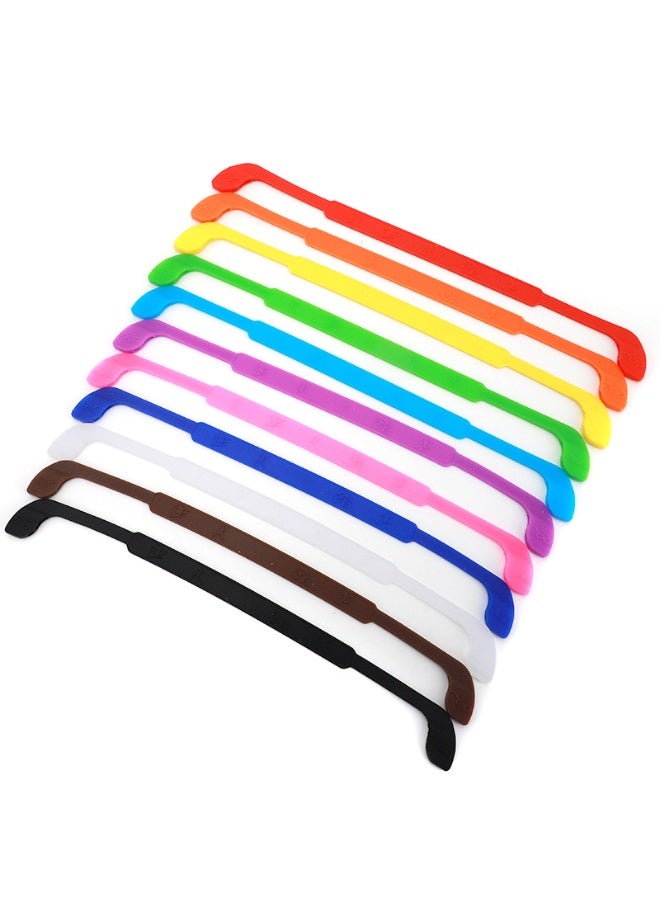 Glasses Straps, 8 Pack Kids Glasses Sunglass Cord Strap Glasses Strap Holder Glasses Holder, Silicone Elastic Sports Toddler Glasses Straps with Ear Clip Hooks, 8 Colors - Image 3