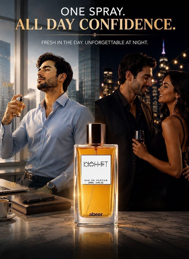 Abeer Wallet Eau De Parfum EDP 100ML Unisex Perfume – Spicy, Woody & Dried Fruits Fragrance - Image 3