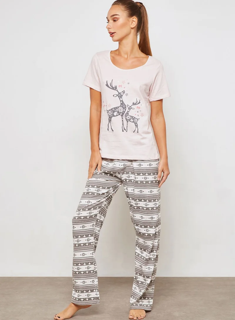 DOROTHY PERKINS Reindeer Pyjama Set
