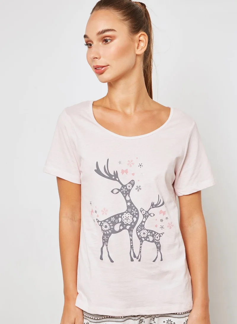 DOROTHY PERKINS Reindeer Pyjama Set