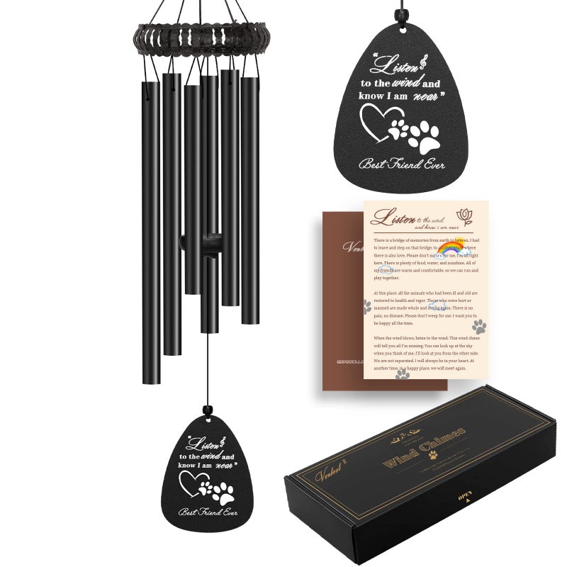 VENBEEL 28 Pet Sympathy Wind Chimes Dog Memorial Gifts for Loss of Dog Loss of Dog Sympathy Gift Pet Bereavement Remembrance Gift