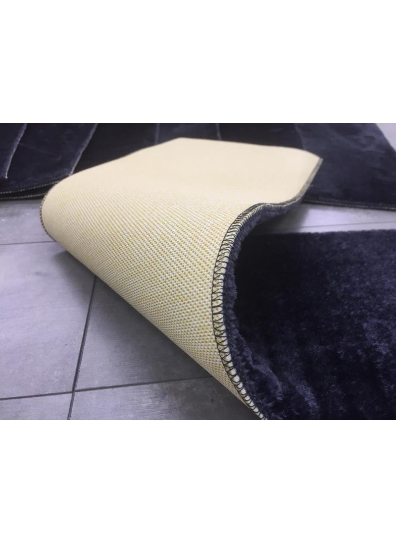 Bonny Home Comfort Black (1 Piece) Puffidik Plush Stair Carpet Non-Slip Leather Based Step Mat  - Image 5