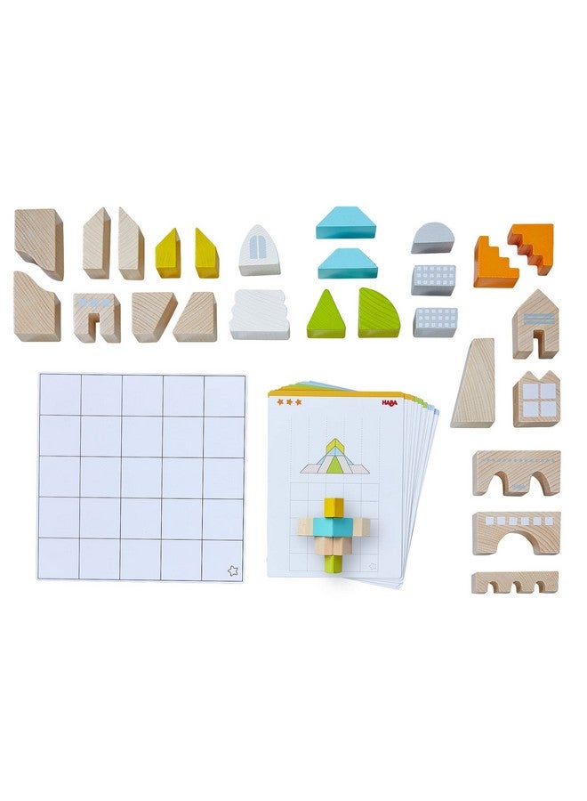 HABA HABA Wooden Building Blocks STEM Toy, Logical Master Builder Montessori Toys with 26 Building Blocks & 16 Challenge Cards, Puzzle Game for Kids for Ages 5+, Made in Germany  - Image 2