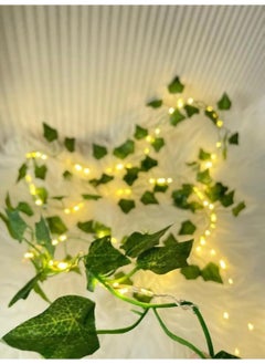 Tema Life Decorative Green Leaf Artificial Ivy and 3 Meters Fairy LED Daylight Color Ivy+3mled  - Image 2