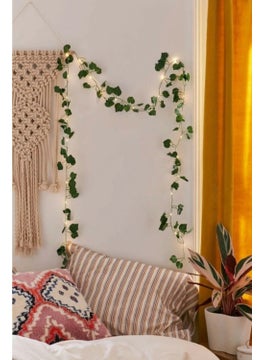 Tema Life Decorative Green Leaf Artificial Ivy and 3 Meters Fairy LED Daylight Color Ivy+3mled  - Image 3
