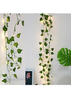 Tema Life Decorative Green Leaf Artificial Ivy and 3 Meters Fairy LED Daylight Color Ivy+3mled  - Image 4