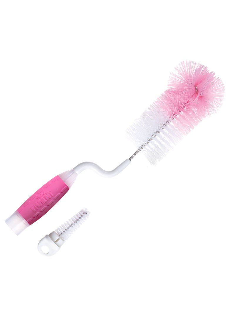 FARLIN Rotatable Bottle & Nipple Brushes – Blue/Red | Bottle Brush with Revolving Handle | Nipple Cleaning Brush | Hanging Handle (1 Set) - Image 2
