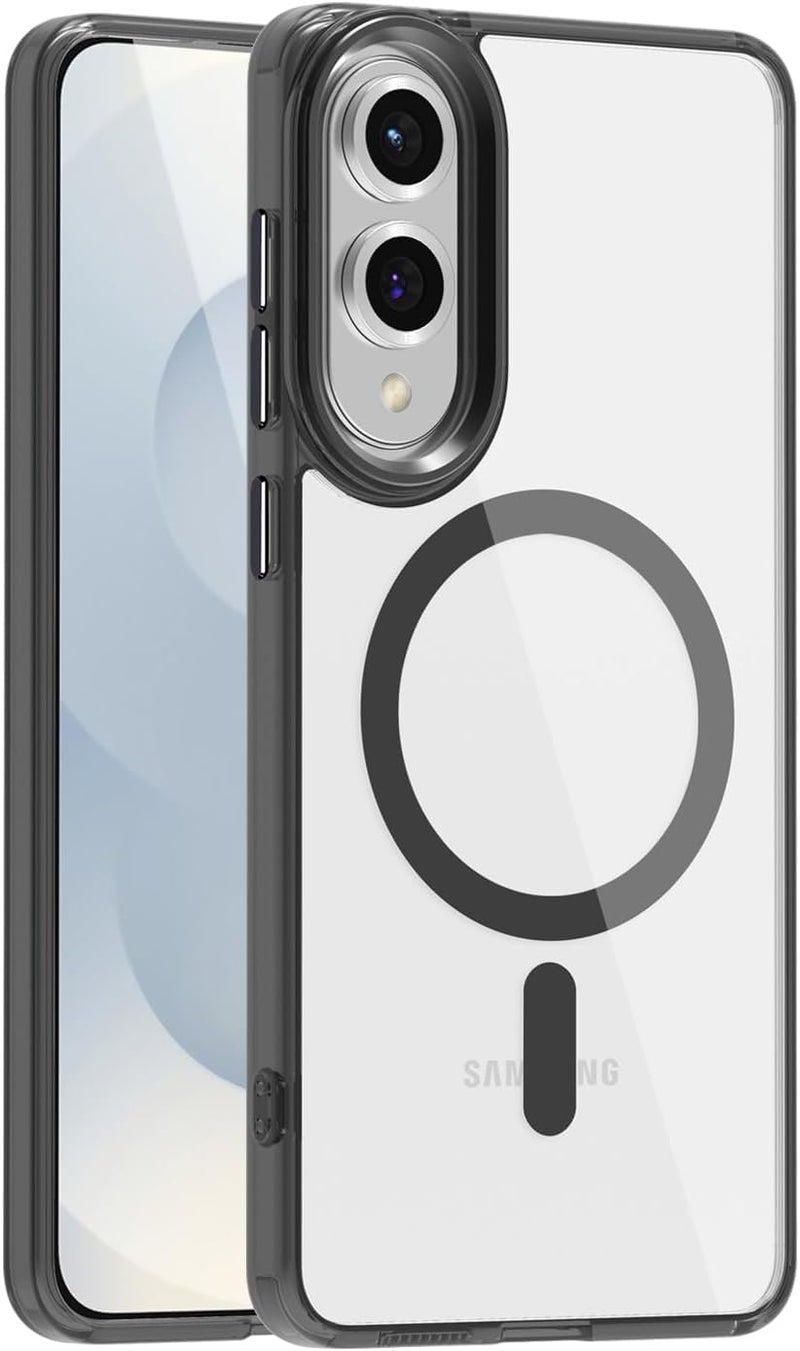 ShieldTech Back Cover Case for Samsung Galaxy S 25 Edge 5G | Anti Yellow | Mag-Safe | Transparent & Black Mobile Phone Case Cover for Samsung Galaxy S 25 Edge / S25 Edge 5G | TPU Transparent & Black - Image 1