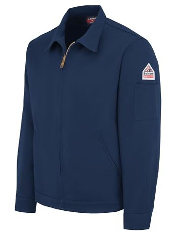 Bulwark FR Men's Midweight Flame Resistant Zip-In Jacket, Navy, Medium - Image 5