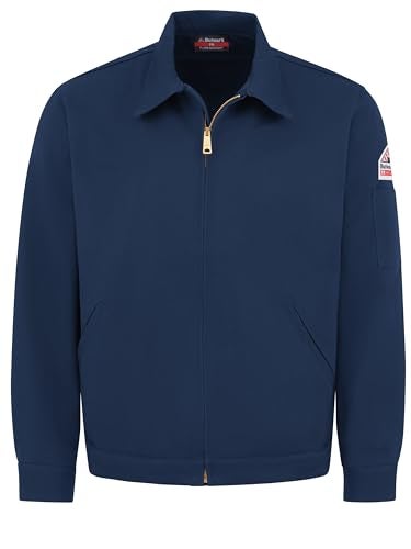 Bulwark FR Men's Midweight Flame Resistant Zip-In Jacket, Navy, Medium - Image 1