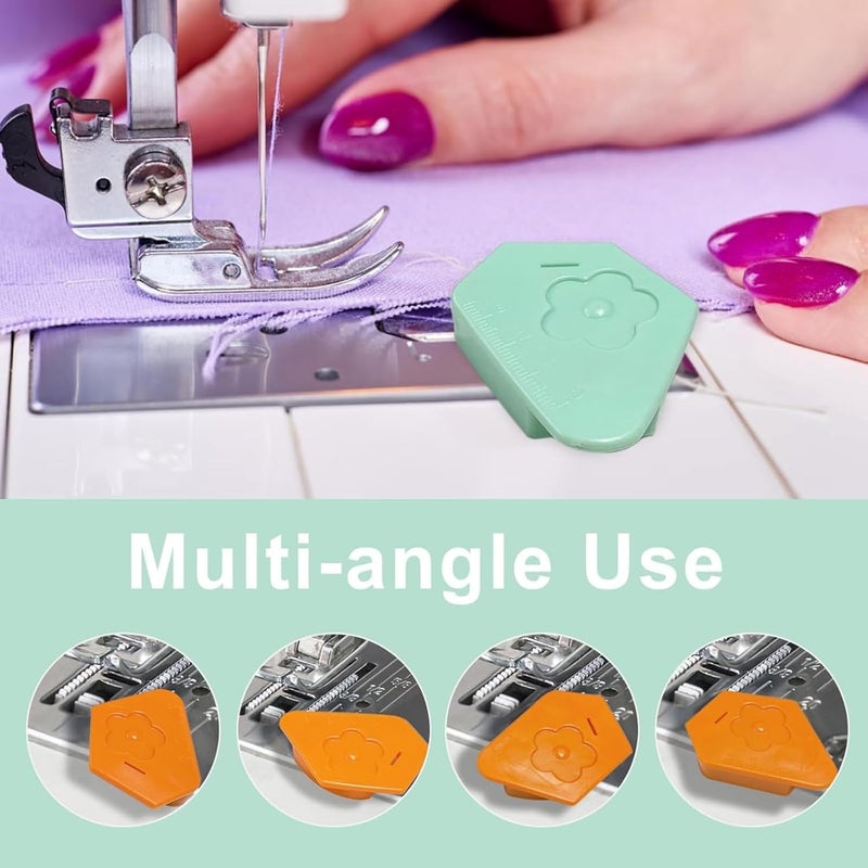 SHOPONIL SHOPONIL Magnetic Seam Guide for Sewing Machine New Upgraded MultiPurpose Tool Polygonal Strong Magnetic Gauge Polygonal Multifunctional Seam Guide Hemmer with Scale Sewing Accessories Sewing Kit  - Image 3