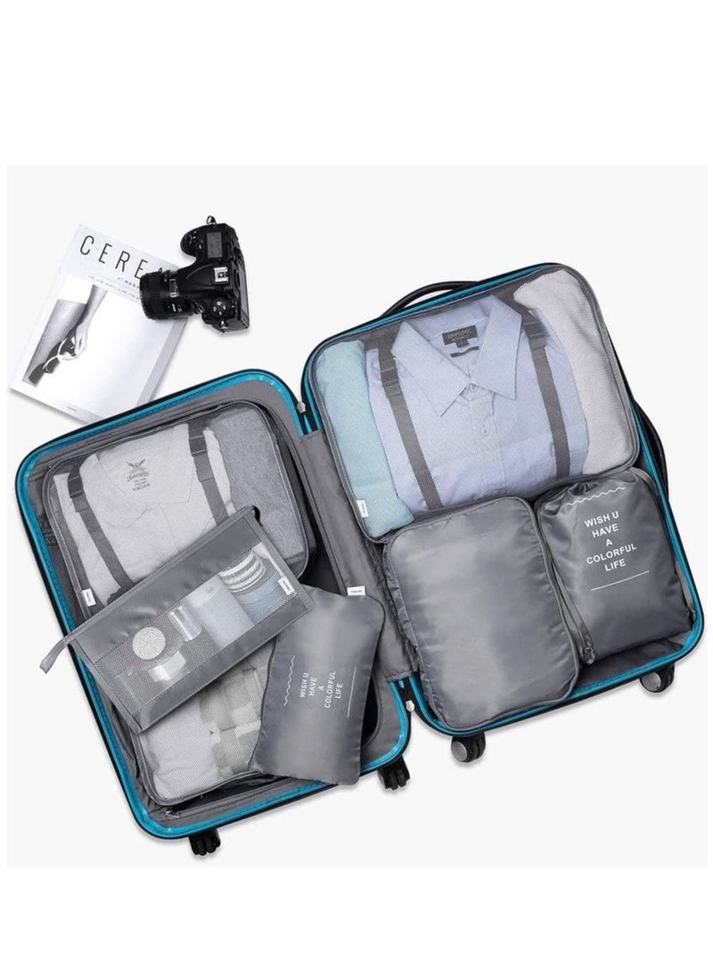 NANAO 7 Piece Packing Cubes Value Set for Travel Luggage Organiser Bag Compression Pouches Clothes Suitcase Packing Organizers Set with Toiletry Bag  - Image 5