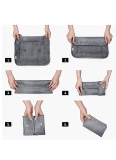 NANAO 7 Piece Packing Cubes Value Set for Travel Luggage Organiser Bag Compression Pouches Clothes Suitcase Packing Organizers Set with Toiletry Bag  - Image 4