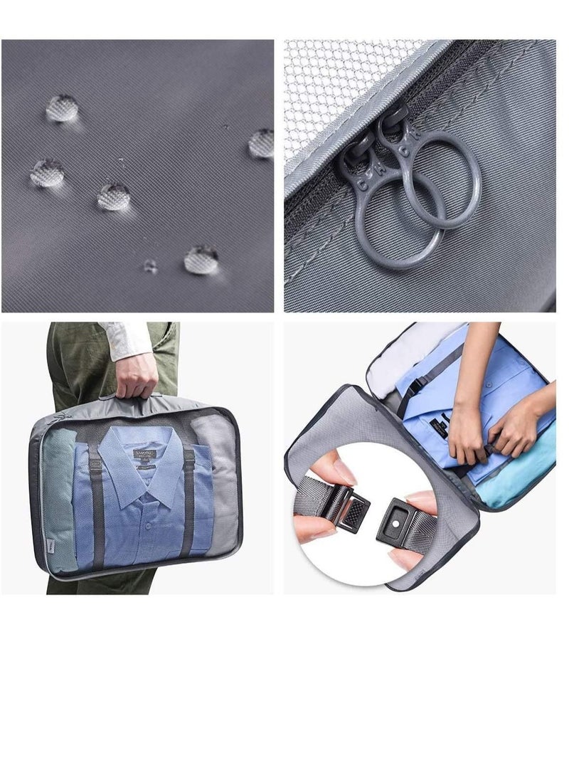 NANAO 7 Piece Packing Cubes Value Set for Travel Luggage Organiser Bag Compression Pouches Clothes Suitcase Packing Organizers Set with Toiletry Bag  - Image 2