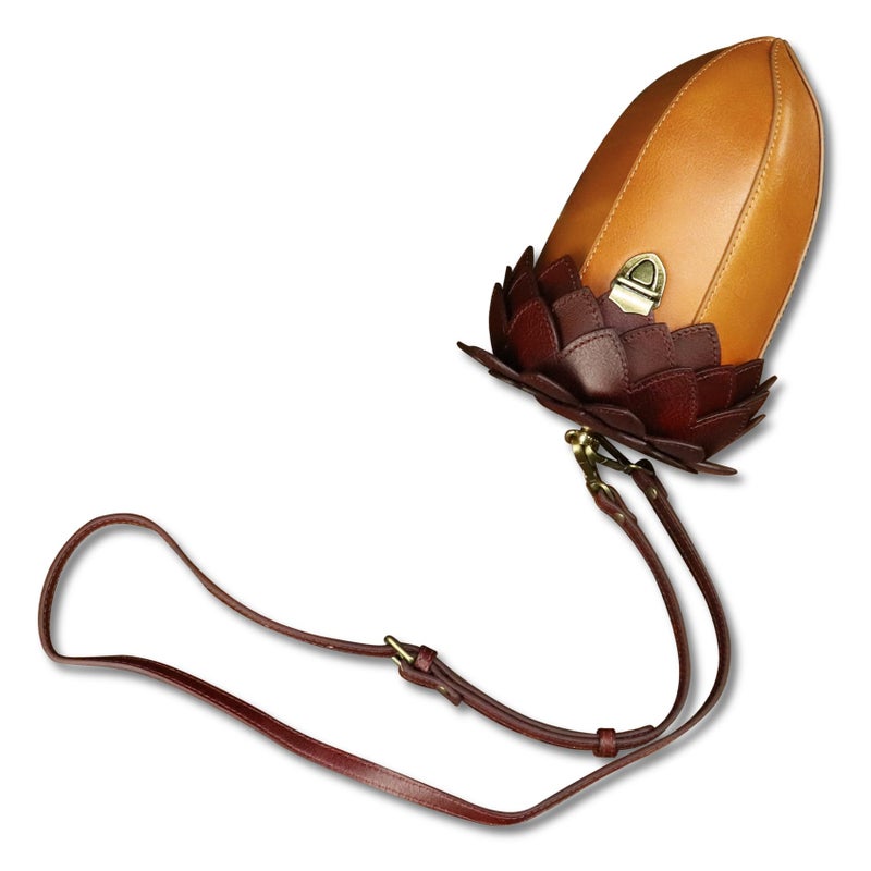 LRTO Genuine Leather Small Bag for Women Vintage Handmade Design Cute Cell Phone Purse Satchel Handbag Unique Fashion Shoulder Crossbody Bag - Image 3
