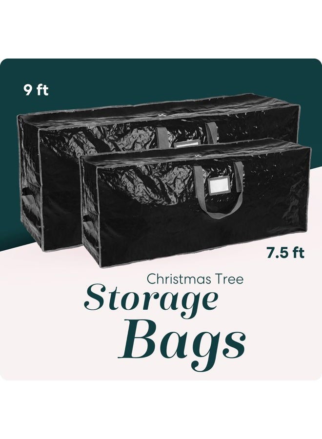 Handy Laundry Christmas Tree Storage Bag - Stores 9 Foot Artificial Xmas Holiday Tree, Durable Waterproof Material, Zippered Bag, Carry Handles. Protects Against Dust, Insects and Moisture (Black) - Image 3
