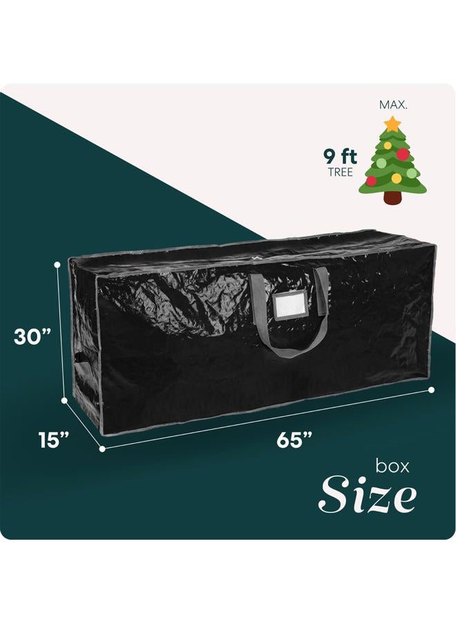 Handy Laundry Christmas Tree Storage Bag - Stores 9 Foot Artificial Xmas Holiday Tree, Durable Waterproof Material, Zippered Bag, Carry Handles. Protects Against Dust, Insects and Moisture (Black) - Image 4