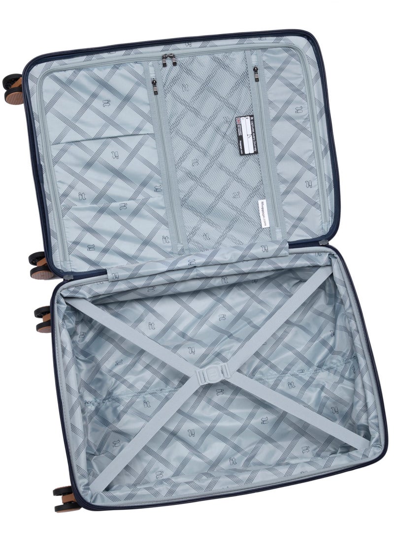 it Luggage - it luggage Illustrious, Unisex Polypropylene Material Hard Case Luggage, 8x360 degree Spinner Wheels, Expandable Trolley Bag, TSA Type Lock, SKU 15-3108A-08, Lightweight Suitcase - Navy Blazer - Image 1