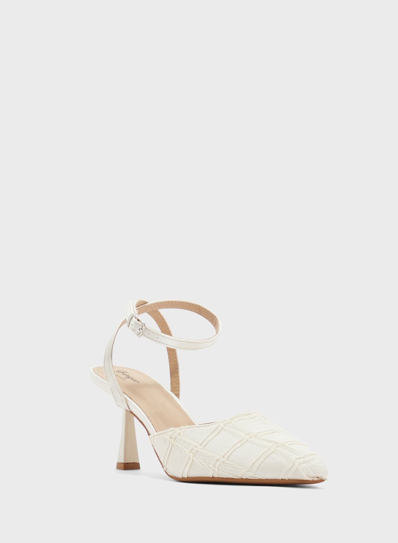 Ginger Heeled Pump With Ankle Strap - Image 2