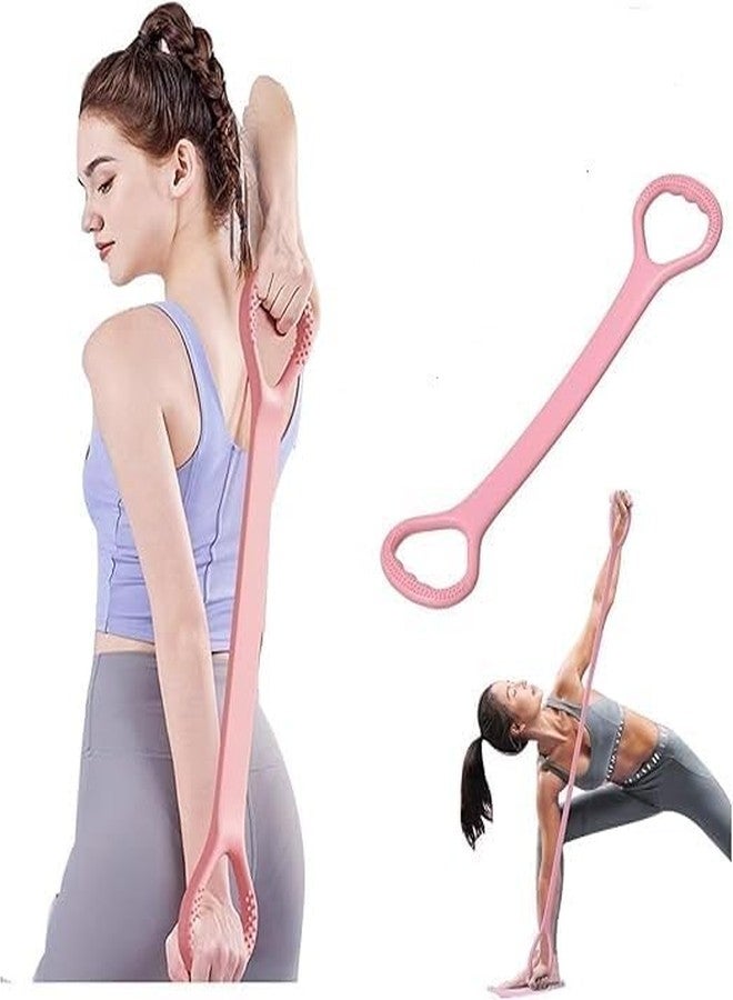 PURCHASE ZONE® Figure 8 Resistance Bands for Home Gym, Pilates & Physiotherapy - Heavy-Duty Stackable Exercise Bands Slip & Portable for Strength Training, Rehab, Yoga [ Multicolor Pack of 1 ] - Image 1