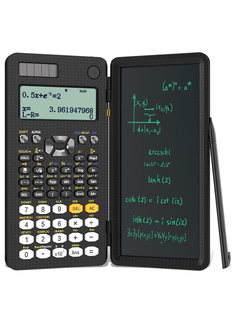 Vierex Upgraded 991ES Plus Desktop Scientific Calculator Multiview 4-Line Display With Erasable LCD Writing Tablet, Solar Battery Power With Notepad For School  - Image 1