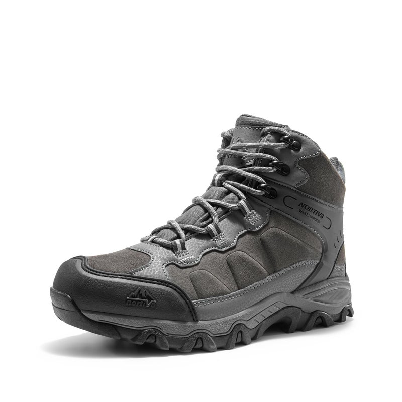 NORTIV 8 Men's Waterproof Hiking Boots Outdoor Mid Trekking Lightweight Mountaineering Shoes Paladin,Size 10.5,Dark Grey,JS19004M - Image 1