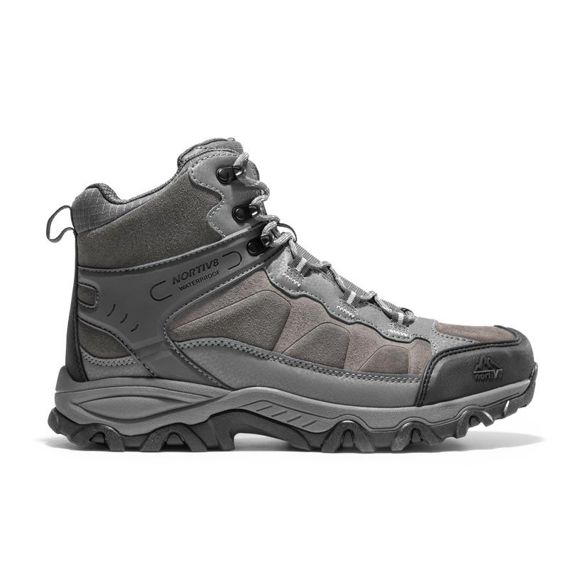 NORTIV 8 Men's Waterproof Hiking Boots Outdoor Mid Trekking Lightweight Mountaineering Shoes Paladin,Size 10.5,Dark Grey,JS19004M - Image 3