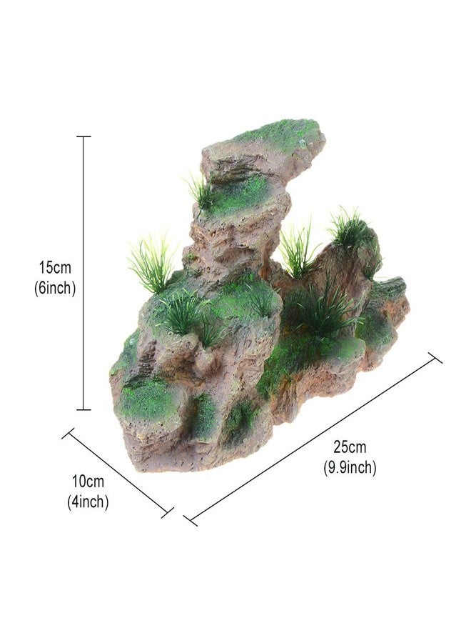 Saim Aquarium Ornament Mountain View Stone Cave Fish Tank Decorations for Fish Hide and Play - Image 3
