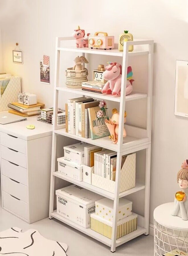 Spides 5 Tier Metal Shelves Unit Home Office Bookcase Shelf Storage Shelving Unit Multifunctional Open Display Rack Standing Shelving Kitchen Living Room Simple Kitchen Storage Shelving for Kitchen, Bathroom, Garage, Basement, and Laundry - Image 1