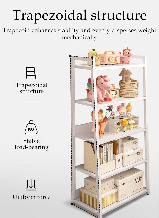 Spides 5 Tier Metal Shelves Unit Home Office Bookcase Shelf Storage Shelving Unit Multifunctional Open Display Rack Standing Shelving Kitchen Living Room Simple Kitchen Storage Shelving for Kitchen, Bathroom, Garage, Basement, and Laundry - Image 2