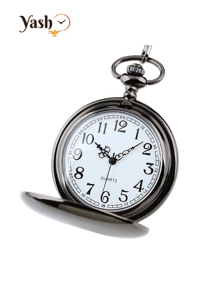 YASH - Yash Retro Style I Love You Quartz Pocket Watch For Husband Wife Mom Dad Son Daughter Teacher With Chain And Yash Packaging - Image 1