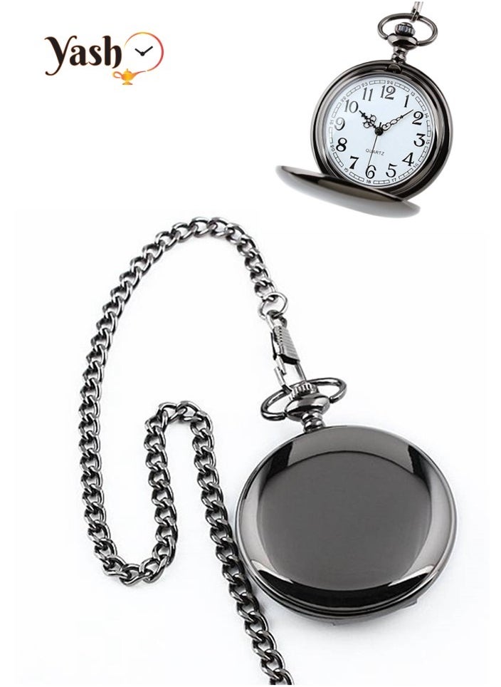 YASH - Yash Retro Style I Love You Quartz Pocket Watch For Husband Wife Mom Dad Son Daughter Teacher With Chain And Yash Packaging - Image 1