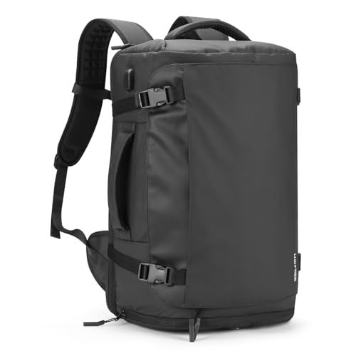 HOMIEE Travel Backpack 40L TSA Friendly Flight Approved Carry-on Luggage, Waterproof Business Computer Backpack Fits 17.3 Inch Laptop, Extra Large Weekender Bag with Shoe Compartment, Black - Image 1