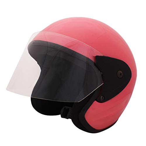 Sage Square Benz Scooty (ISI Certified) Open Face Helmet for Men, Women (Pink Glossy) - Image 3