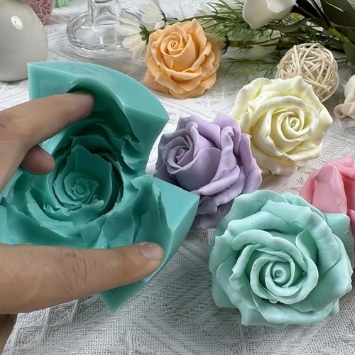 iBest 3D Rose Flower Silicone Mold Resin Epoxy Flower Molds Decorating Crafts Candle Wax Mold Mousse Cake Silicone Mould - Image 5