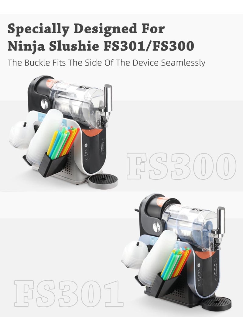 Barakah Cup Organizer for Ninja Slushie Machine FS301 & FS300, 3-in-1 Side-Mounted Holder for Cups, Lids, and Straws, Space-Saving, Durable and Easy to Install, Ideal for Home, Office, and Commercial Use - Image 5