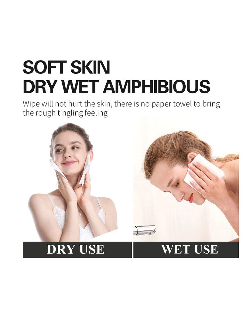 مناديل وجه disposable 1 عبوة مناديل قطنية فائقة النعومة استخدام جاف ورطب مناديل قطنية للأطفال حديثي الولادة تناسب البشرة الحساسة تنظيف عميق مزيلات المكياج مناديل الوجه تنظيف الوجه - Image 5