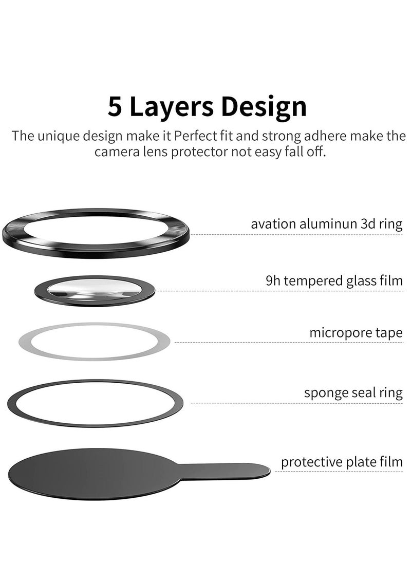 Raxoom iPhone 13 Pro Max (6.7 inch)/ (6.1 inch) Camera Lens Protector,Anti Scrach HD Tempered Metal Glass Screen Protector - Image 4