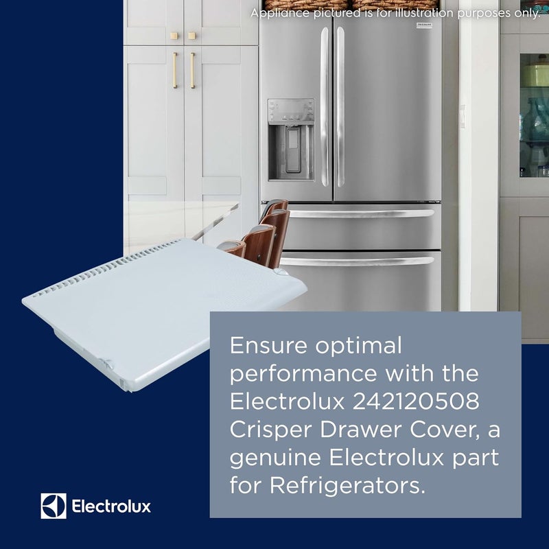 Electrolux 242120508 Crisper Drawer Cover for Refrigerators White - Image 4