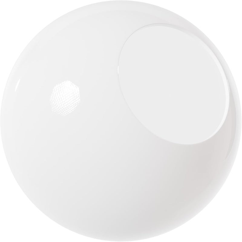 KASTLITE 8" White Acrylic Lamp Post Globe | Smooth Textured with 3.5" Neckless Opening | Manufactured in the USA | Plastic Light Cover - Not Glass - Image 1