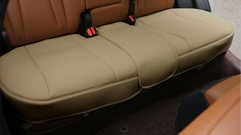 EDEALYN 1 Pack Scalable (124-140cm) Back Seat Cover Car Seat Cover Seat Protector Rear Seat Bottom Cover Fits 90% of car - for Seat Bottom Only (Tan - Rear seat) - Image 2