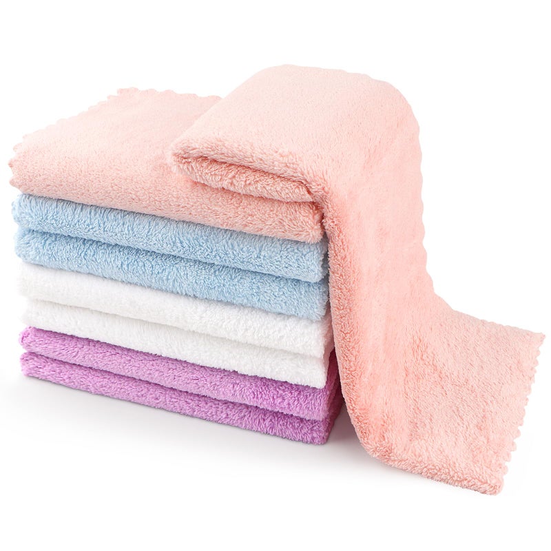 Orighty Burp Cloths for Baby  Super Soft  Highly Absorbent Coral Fleece 12 x 16 Inch Gentle  Large Burp Rugs 8 Pack