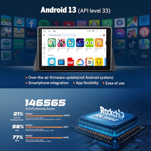 Eonon 4+64GB for Honda Accord 2008-2012, Car Stereo10.1 Inch Wireless CarPlay & Android Auto, Android 14 GPS Navigation Head Unit with Bluetooth 5.4, Wi-Fi - HAC2X7A - Image 5