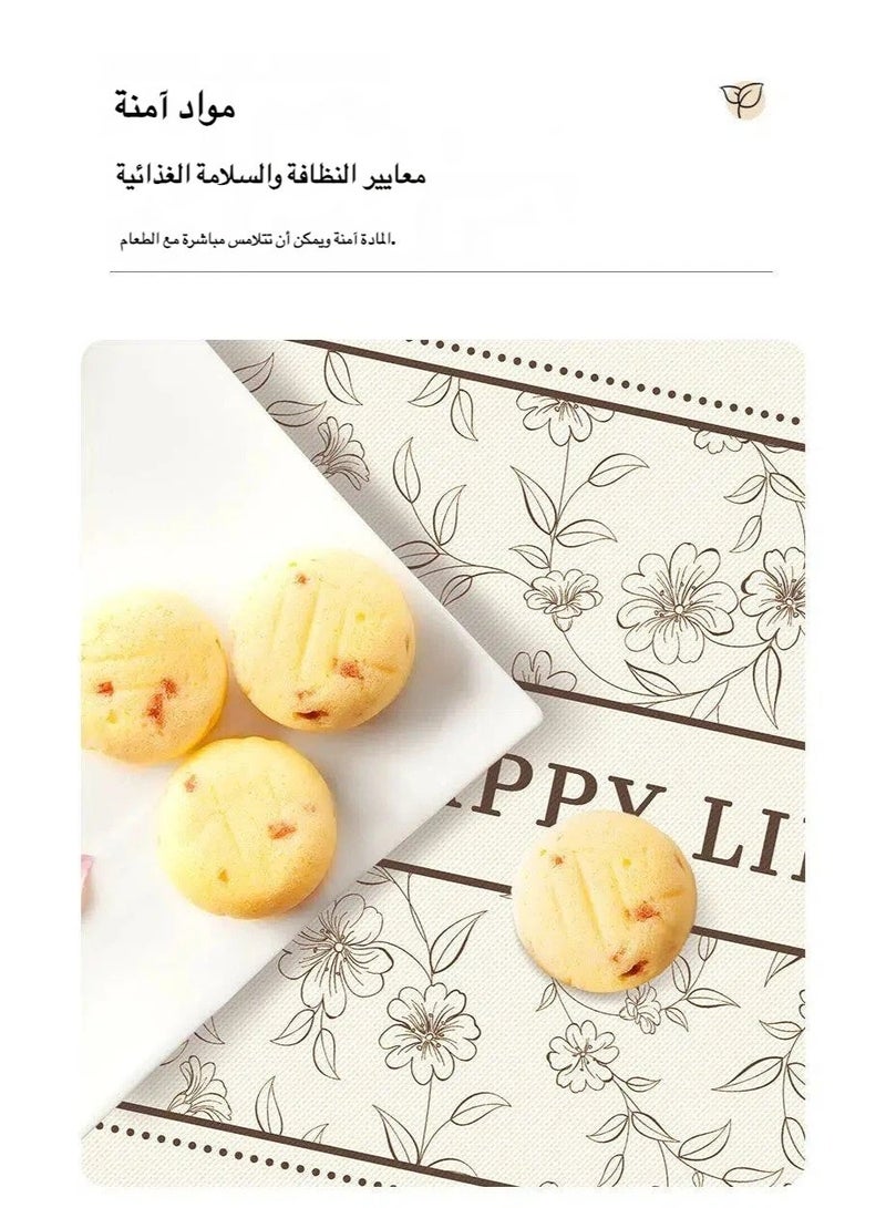ليموس مفرش طاولة مستطيل - مفرش طاولة من الفينيل - مقاوم للماء بنسبة 100%، مقاوم للزيوت والانسكابات، غطاء طاولة سهل التنظيف، مناسب للمطبخ، الطعام، النزهات، بخطوط بسيطة، 90 × 140 سم - Image 4