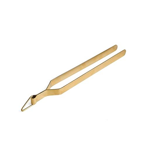 KLEO Brass Tongs for Kitchen for Frying – Chimta for Kitchen Use, Roti Chapati Tool for Dining, Brass Utensils, Antique Desi Peetal Chimta Pakad for Rasoi - Image 5