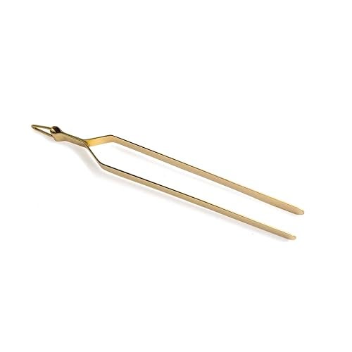 KLEO Brass Tongs for Kitchen for Frying – Chimta for Kitchen Use, Roti Chapati Tool for Dining, Brass Utensils, Antique Desi Peetal Chimta Pakad for Rasoi - Image 4