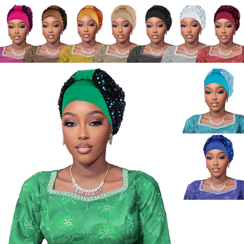 Jianying   New Turban Cap African Exaggerated Braid Hat - Image 2