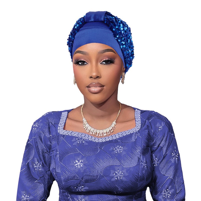 Jianying   New Turban Cap African Exaggerated Braid Hat - Image 4